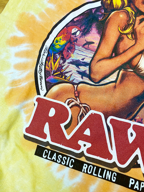 “RAW GIRL” Tie-dye T-shirt