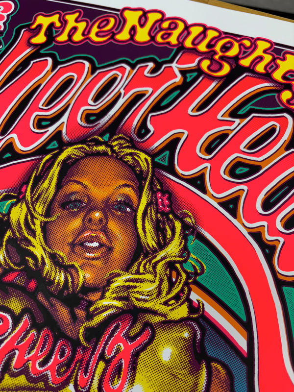 "NAUGHTY CHEERHEADZ" Silk Screen Print 2nd