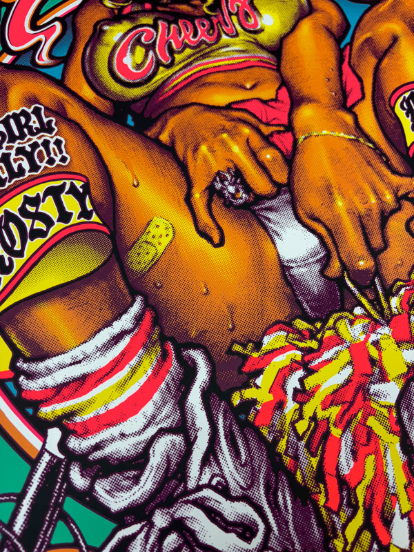 "NAUGHTY CHEERHEADZ" Silk Screen Print 2nd