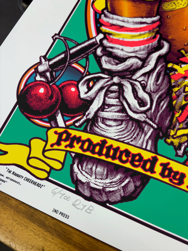 "NAUGHTY CHEERHEADZ" Silk Screen Print 2nd