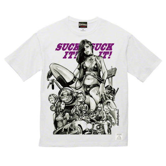 “PUSSYCAT OM MOTORCYCLES” Big T-SHIRT