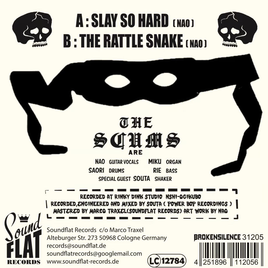 The Scums - SLAY SO HARD / THE RATTLE SNAKE 7inch single record