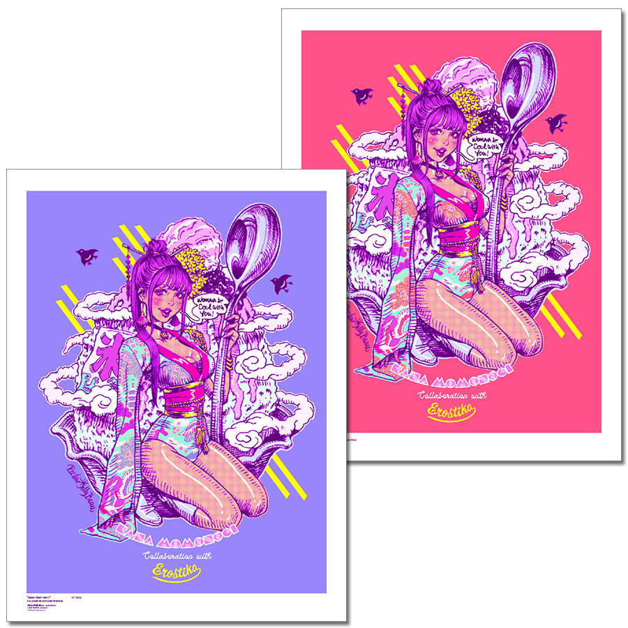 ロッキンジェリービーン kana momonogi 専用額付き KANA MOMONOGI x Rockin'Jelly Bean” Silk Screen Print 1