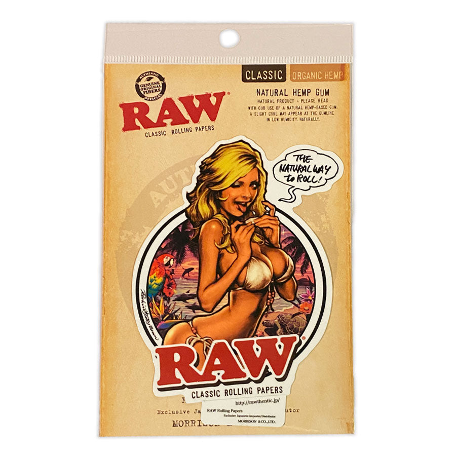 "RAW GIRL" VINYL STICKER
