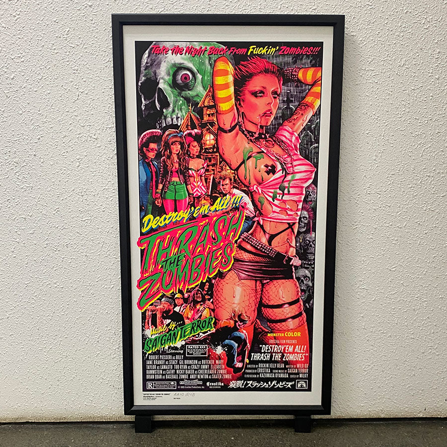 "Destroy'em All! Thrash the Zombies" Silk Screen Print