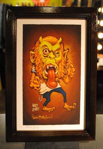 "Hairly Bobby" Giclee Print on Paper *FRAMED