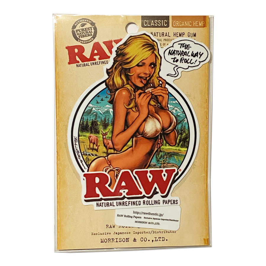 "RAW GIRL" VINYL STICKER