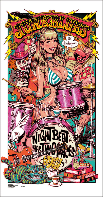 JUNK BLUES x Rockin’Jelly Bean Silk Screen Print -EROSTIKA Exclusive-