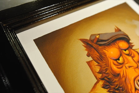 "Beat Wolf" Giclee Print on Paper *FRAMED
