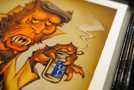"Beat Wolf" Giclee Print on Paper *FRAMED