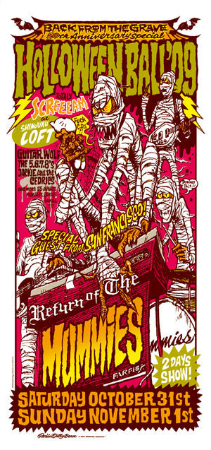“THE MUMMIES JAPAN TOUR” Silk Screen Print