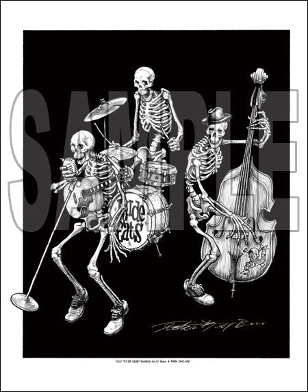 "RUDE CATS" Silk Screen Print & Frame Set