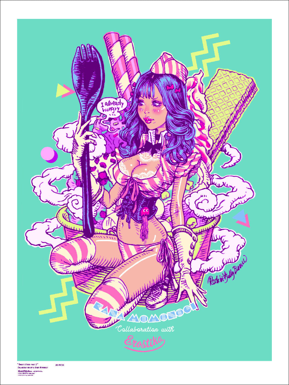 “桃乃木かな x Rockin'Jelly Bean” Silk Screen Print 2.