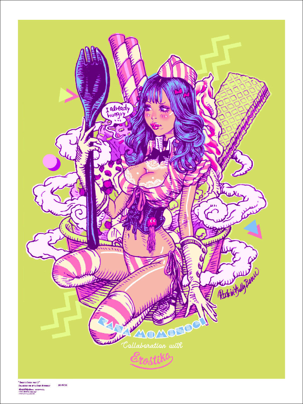 “桃乃木かな x Rockin'Jelly Bean” Silk Screen Print 2.