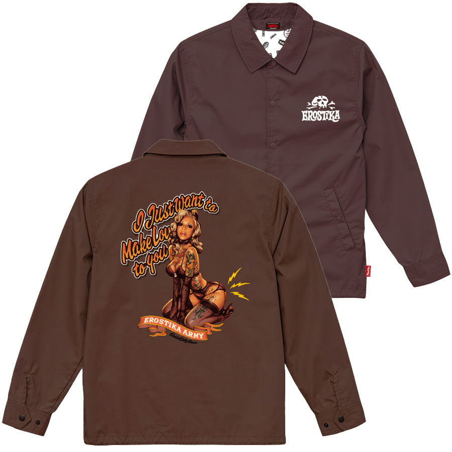 "I JUST WANT TO MAKE LOVE TO YOU" COACH JACKET