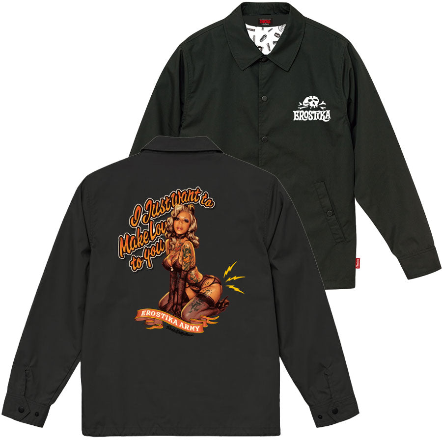 "I JUST WANT TO MAKE LOVE TO YOU" COACH JACKET