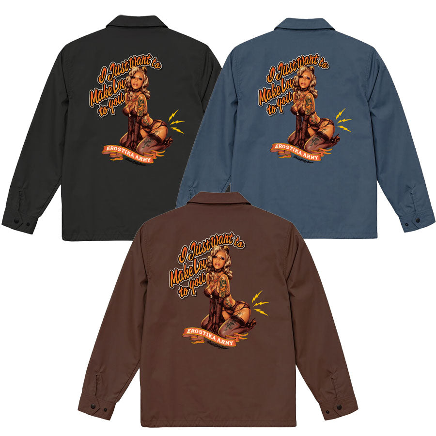 "I JUST WANT TO MAKE LOVE TO YOU" COACH JACKET