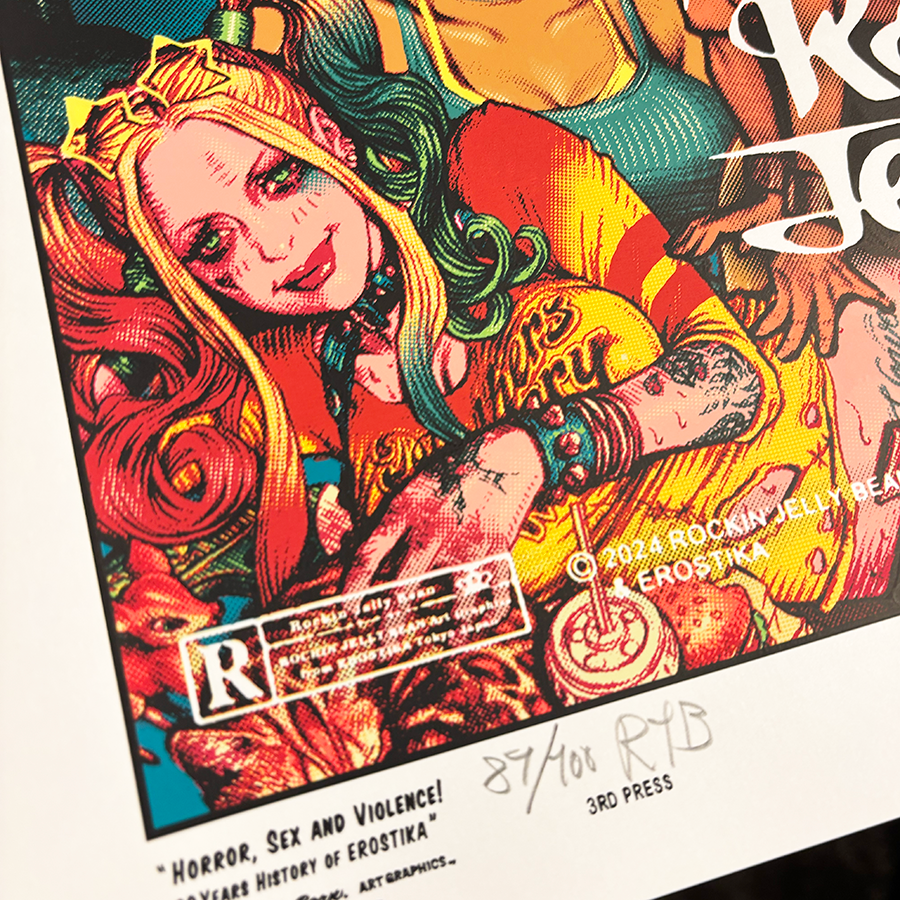 “HORROR,SEX and VIOLENCE” screen print poster 3rd