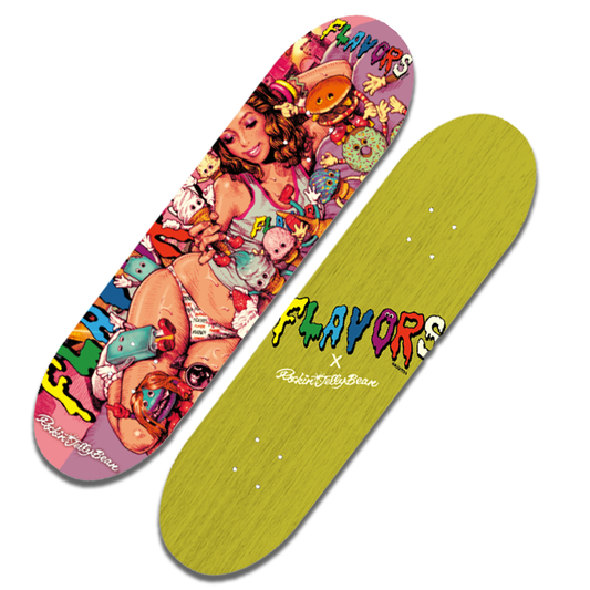 “FLAVORS x Rockin'Jelly Bean”  Skate Deck