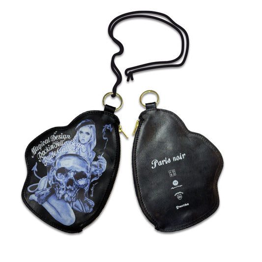 “PARIS NOIR” LEATHER POUCH