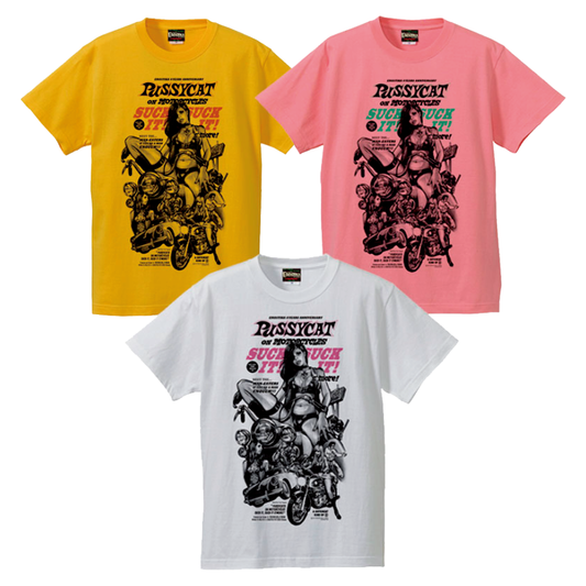 “PUSSYCAT ON MOTORCYCLES” T-SHIRT