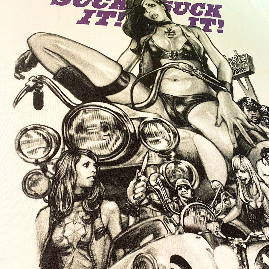 “PUSSYCAT OM MOTORCYCLES” Big T-SHIRT