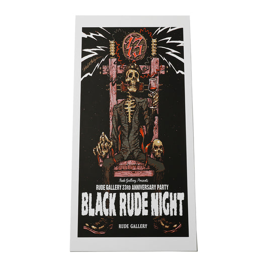 BLACK RUDE NIGHT SILKSCREEN POSTER