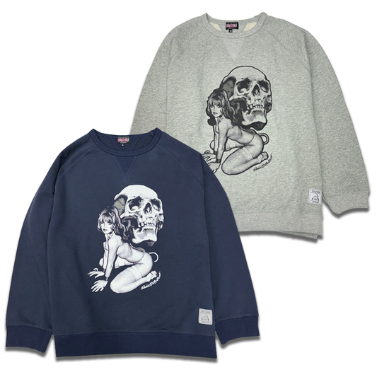 “SKULL&GIRL” CREWNECK SWEAT