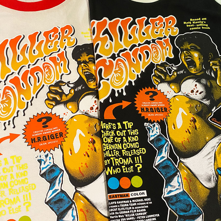 ”KILLER CONDOM” original version 3/4 sleeve T-shirt