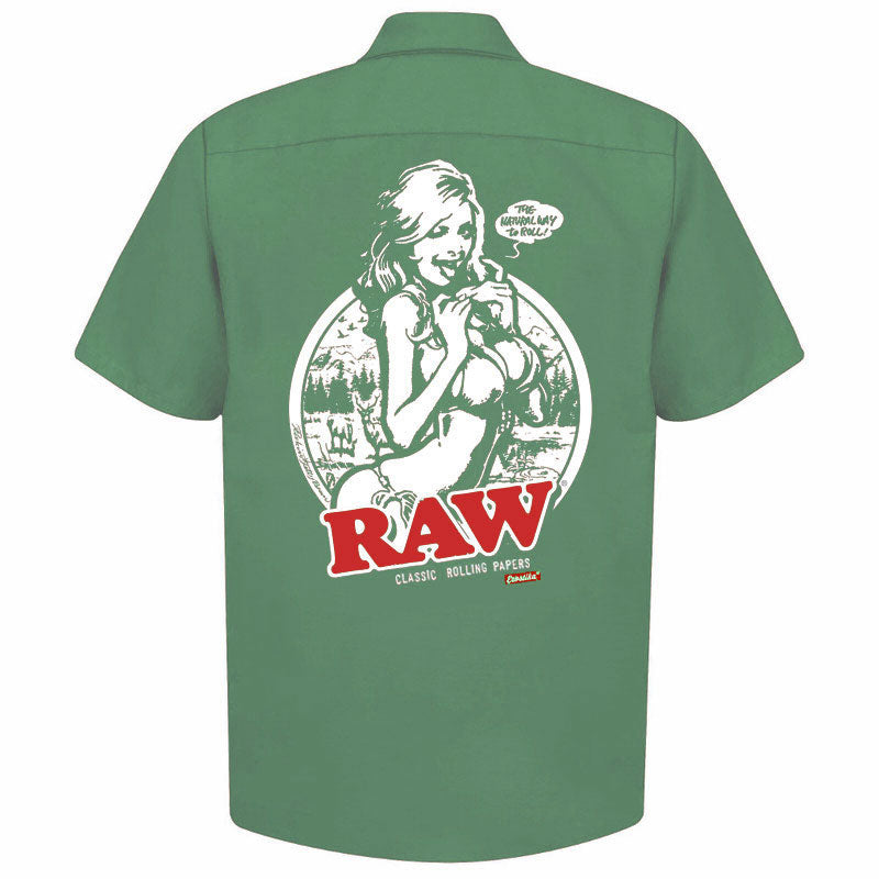 "RAW GIRL" WORK SHIRT