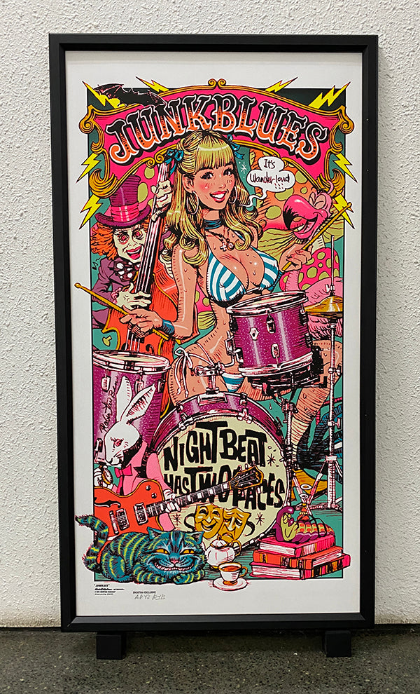 JUNK BLUES x Rockin'Jelly Bean Silk Screen Print -EROSTIKA Exclusive-