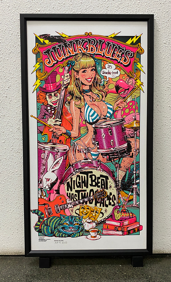 JUNK BLUES x Rockin’Jelly Bean Silk Screen Print -EROSTIKA Exclusive-